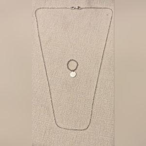 Sterling silver ring and necklace